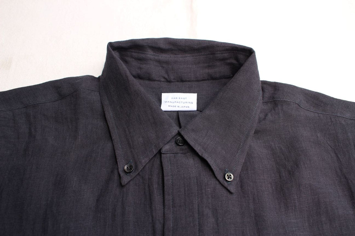 FAR EAST MANUFACTURING / BD SHIRT, LINEN (NAVY) – McFly Online Store