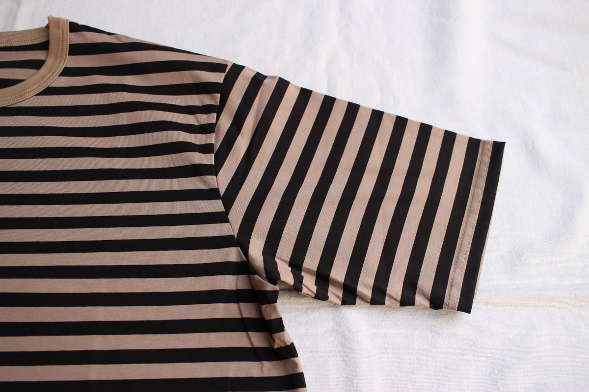 WORKERS / Border T, Short Sleeve (Black x Beige) – McFly Online Store