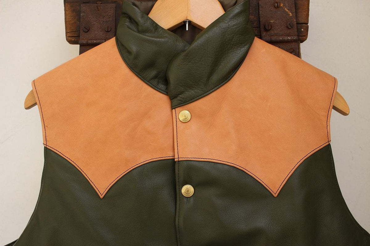 Rainbow Country / ALL LEATHER PRIMALOFT VEST (RCL-10057HC,OLIVE