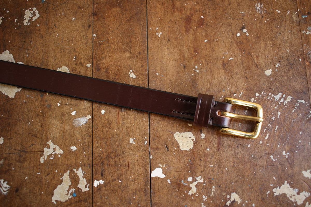 JABEZ CLIFF / STIRRUP LEATHER BELT 2cm (BROWN) – McFly Online Store