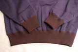 FREEWHEELERS / "#13" COTTON RAYON DOUBLE FACE SWEAT SHIRT (#2534015,FADE NAVY × JET BLACK × STRAW)