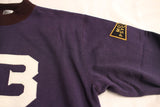 FREEWHEELERS / "#13" COTTON RAYON DOUBLE FACE SWEAT SHIRT (#2534015,FADE NAVY × JET BLACK × STRAW)