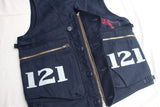 FREEWHEELERS / GILMORE OIL COMPANY "1932 AIR RACER" SPEED ENGINEER SLEEVELESS COAT (#2621008,NAVY)