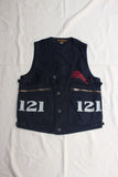 FREEWHEELERS / GILMORE OIL COMPANY "1932 AIR RACER" SPEED ENGINEER SLEEVELESS COAT (#2621008,NAVY)