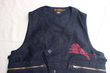 FREEWHEELERS / GILMORE OIL COMPANY "1932 AIR RACER" SPEED ENGINEER SLEEVELESS COAT (#2621008,NAVY)