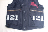 FREEWHEELERS / GILMORE OIL COMPANY "1932 AIR RACER" SPEED ENGINEER SLEEVELESS COAT (#2621008,NAVY)