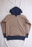 FREEWHEELERS / "AFTER HOOD SWEAT SHIRT SET-IN SLEEVE" DOUBLE FACE (#2634004,MEDIUM GRAY × OLD NAVY × DRY CREAM)