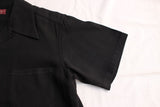 ADJUSTABLE COSTUME / RAYON TWILL S/S OPEN SHIRT (AS-114,BLACK)