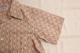 ADJUSTABLE COSTUME / ORIGINAL COTTON DOBBY STRIPE S/S OPEN SHIRT (AS-122,BEIGE)