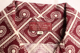 ADJUSTABLE COSTUME / ORIGINAL PRINT OPEN COLLAR S/S SHIRT (AS-139,WINE)