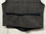 【Size 44】FREEWHEELERS / "LONGSHOREMAN" WINTER WORKER VEST (#2531015,GRAINED BLACK STRIPE × BLACK)