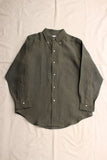 FAR EAST MANUFACTURING / BD SHIRT, LINEN SUN DRYING (OLIVE)