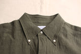 FAR EAST MANUFACTURING / BD SHIRT, LINEN SUN DRYING (OLIVE)