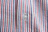 FAR EAST MANUFACTURING / BD SHIRT, C/L SUCKER STRIPE (RED)