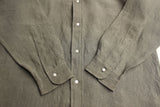 FAR EAST MANUFACTURING / BD SHIRT, LINEN SUN DRYING (OLIVE)