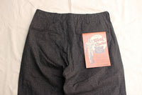 Cushman / BLACK CHAMBRAY TROUSERS WIDE STRAIGHT (22686,BLACK