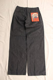 Cushman / BLACK CHAMBRAY TROUSERS WIDE STRAIGHT (22686,BLACK)