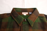 FREEWHEELERS / "BaldyGus" MECHANIC SHIRT (#2533008,BOTTLE GREEN × KHAKI BROWN × DARK OLIVE DRAB)
