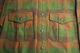 FREEWHEELERS / "BaldyGus" MECHANIC SHIRT (#2533008,BOTTLE GREEN × KHAKI BROWN × DARK OLIVE DRAB)