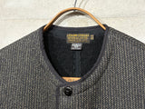 【Size 44】FREEWHEELERS / "LONGSHOREMAN" WINTER WORKER VEST (#2531015,GRAINED BLACK STRIPE × BLACK)