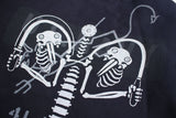 FREEWHEELERS / "KNUCKLE BONES" on "AAF 90thBG 400thBSQ" CIVILIAN DECK JACKET (#2531004,DARK NAVY)
