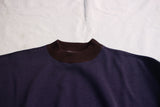 FREEWHEELERS / COTTON RAYON DOUBLE FACE SWEAT SHIRT (#2534014,FADE NAVY × JET BLACK × STRAW)