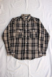 FREEWHEELERS / "Eddy" WORK SHIRT (#2533010,NICKEL GRAY × DARK JET BLACK × CREAM × EGG YELLOW)