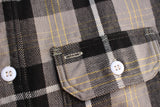 FREEWHEELERS / "Eddy" WORK SHIRT (#2533010,NICKEL GRAY × DARK JET BLACK × CREAM × EGG YELLOW)