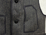 【Size 44】FREEWHEELERS / "LONGSHOREMAN" WINTER WORKER VEST (#2531015,GRAINED BLACK STRIPE × BLACK)