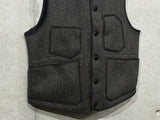 【Size 44】FREEWHEELERS / "LONGSHOREMAN" WINTER WORKER VEST (#2531015,GRAINED BLACK STRIPE × BLACK)
