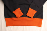 FREEWHEELERS / "Frontenac" SWEAT SHIRT (#2334006,JET NAVY × BLAZE ORANGE)