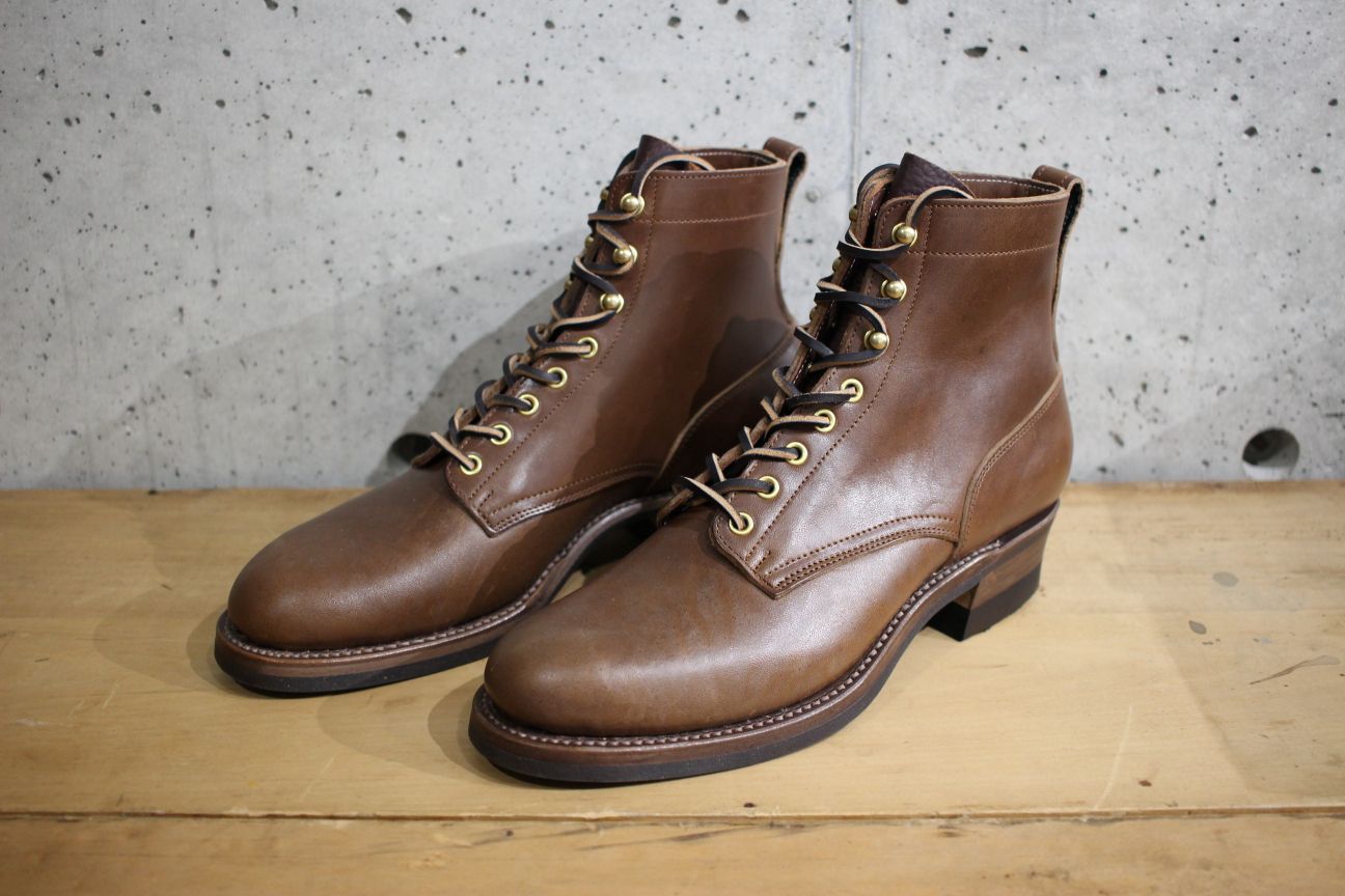 Harlaut apparel ヘンリックハーロゥ1080 ブラウン L 新品 ROLLING DUB TRIO / GRIFFIN (RDT-BN01,BROWN HORSEBUTT) / 2024 1st