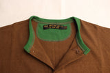 FREEWHEELERS / "HENLEY NECKED" LONG SLEEVE SHIRT (#2325020,BROWN × TARF GREEN)