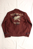 FREEWHEELERS / "HOP HEADS" DECK WORKER JACKET (#2621006,DARK RED BROWN)