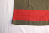 FREEWHEELERS / "HORIZONTAL STRIPED" SET-IN LONG SLEEVE T-SHIRT (#2325026,CHILI RED × DARK OLIVE)