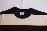 FREEWHEELERS / "HORIZONTAL STRIPED" SET-IN LONG SLEEVE T-SHIRT (#2325026,BLACK × STRAW CREAM)