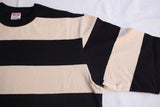 FREEWHEELERS / "HORIZONTAL STRIPED" SET-IN LONG SLEEVE T-SHIRT (#2325026,BLACK × STRAW CREAM)
