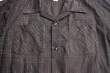 Cushman / KASURI CHECK OPEN COLLAR SHIRT (25614,BLACK)