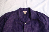 Cushman / KASURI CHECK OPEN COLLAR SHORT SLEEVE SHIRT (25627,PURPLE)