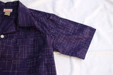 Cushman / KASURI CHECK OPEN COLLAR SHORT SLEEVE SHIRT (25627,PURPLE)