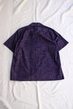 Cushman / KASURI CHECK OPEN COLLAR SHORT SLEEVE SHIRT (25627,PURPLE)