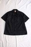 Cushman / KASURI CHECK OPEN COLLAR SHORT SLEEVE SHIRT (25627,BLACK)