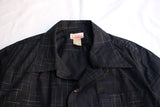 Cushman / KASURI CHECK OPEN COLLAR SHORT SLEEVE SHIRT (25627,BLACK)