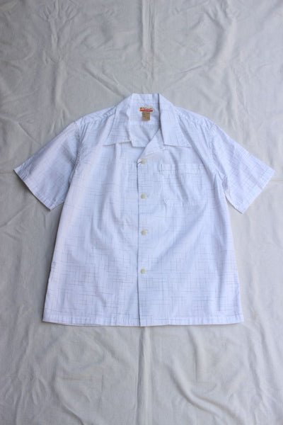 Cushman / KASURI CHECK OPEN COLLAR SHORT SLEEVE SHIRT (25627,WHITE
