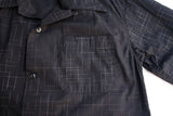 Cushman / KASURI CHECK OPEN COLLAR SHORT SLEEVE SHIRT (25627,BLACK)