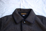 FREEWHEELERS / "LONGSHOREMAN" WINTER WORKER JACKET (#2531014,GRAINED BLACK STRIPE × BLACK)