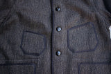 FREEWHEELERS / "LONGSHOREMAN" WINTER WORKER JACKET (#2531014,GRAINED BLACK STRIPE × BLACK)