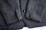 FREEWHEELERS / "LONGSHOREMAN" WINTER WORKER JACKET (#2531014,GRAINED BLACK STRIPE × BLACK)