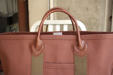 WORKERS / Leather Handle Tote Bag (Brown)