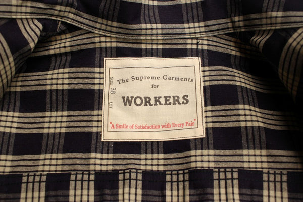 WORKERS / Lot 213 (Indigo Plaid) – McFly Online Store